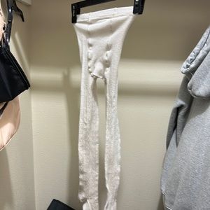 white patterned stockings